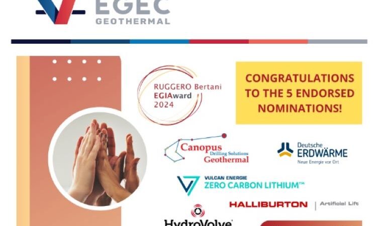 Cinci nominalizări validate pentru Premiul de Inovație Europeană în Geotermală Ruggero Bertani 2024